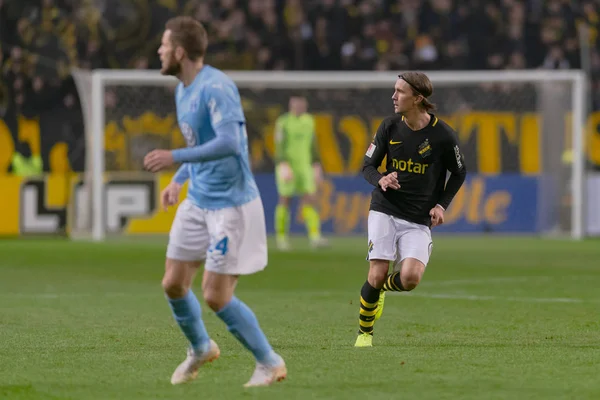 Solna, İsveç - 29 Ekim 2018: AIK vs Malmö Ff Stockholm arkadaşlar Arena. Nihai sonucu 1-1