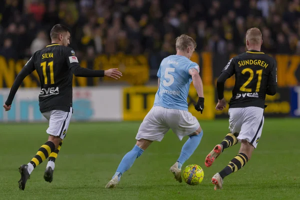 Solna, İsveç - 29 Ekim 2018: AIK vs Malmö Ff Stockholm arkadaşlar Arena. Nihai sonucu 1-1