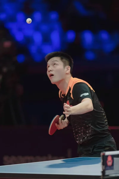 Stockholm Svezia Nov 2018 Finale Tra Fan Zhendong Xin Chn — Foto Stock