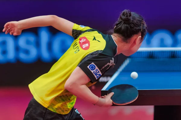 Stockholm Suecia Nov 2018 Finales Femeninas Entre Ganadora Mima Ito — Foto de Stock