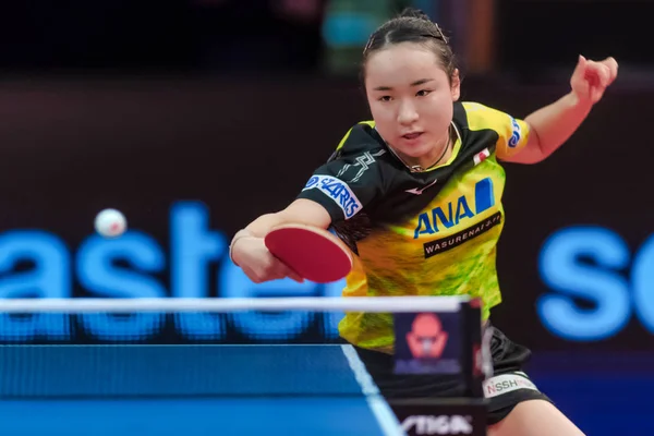 Stockholm Suecia Nov 2018 Finales Femeninas Entre Ganadora Mima Ito — Foto de Stock