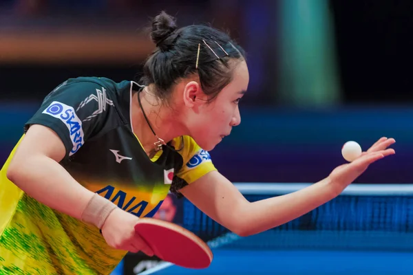 Stockholm Suecia Nov 2018 Finales Femeninas Entre Ganadora Mima Ito — Foto de Stock