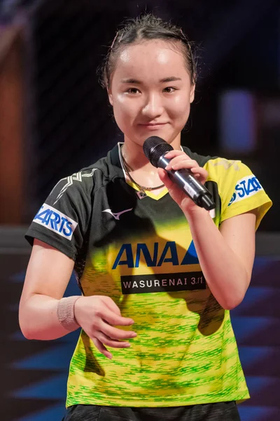 Stockholm Suecia Nov 2018 Finales Femeninas Entre Ganadora Mima Ito — Foto de Stock