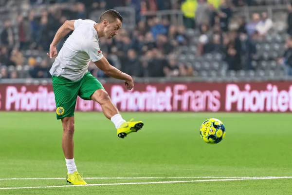 Nikola Djurdjic (Hif) na zahřívání v f čtvrtletí švédský pohár — Stock fotografie