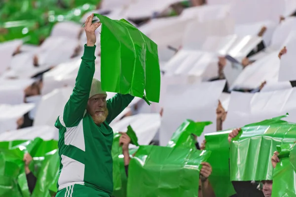 Hammarby Tifo durante as quartas de final da Copa da Suécia entre o — Fotografia de Stock