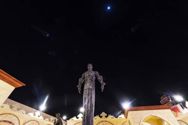 Genel olarak Rus çardağında Yuri Gagarin mockup heykeli