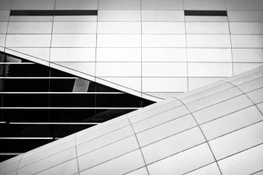 Soyut siyah beyaz metro istasyonu
