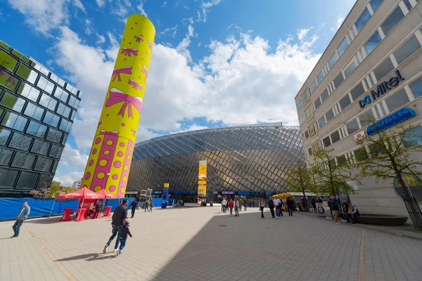 Tele2 arena during matchday between Djurgarden and AIK in the sw — Stock Photo, Image