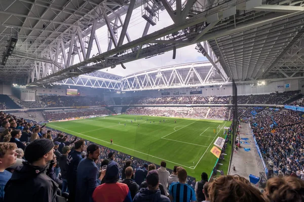 Tele2 arène pendant la journée de match entre Djurgarden et AIK dans la vache — Photo