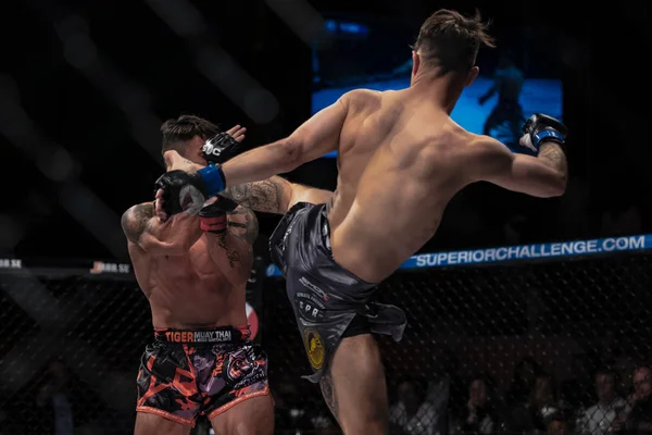 Superior challenge 19 title bout between Diego Nunes (BRA) and S — Stock Photo, Image