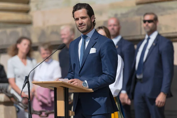 Traditionele opening van het Koninklijk kasteel in Stockholm, dit jaar — Stockfoto