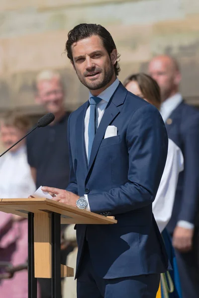 Apertura tradizionale del castello reale di Stoccolma, quest'anno — Foto Stock