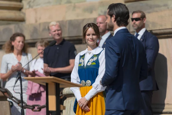 Apertura tradizionale del castello reale di Stoccolma, quest'anno — Foto Stock