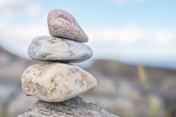 Heap of stones at the shoreline