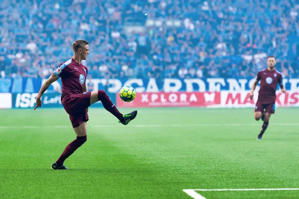 Jogo de futebol entre DIF e MFF no Tele2 Arena — Fotografia de Stock