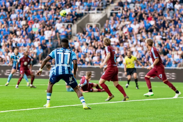 Jogo de futebol entre DIF e MFF no Tele2 Arena — Fotografia de Stock