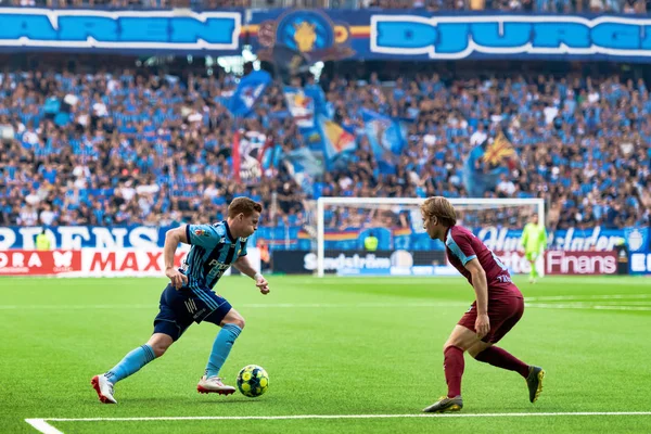 Jogo de futebol entre DIF e MFF no Tele2 Arena — Fotografia de Stock