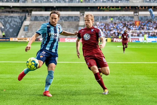 Jogo de futebol entre DIF e MFF no Tele2 Arena — Fotografia de Stock