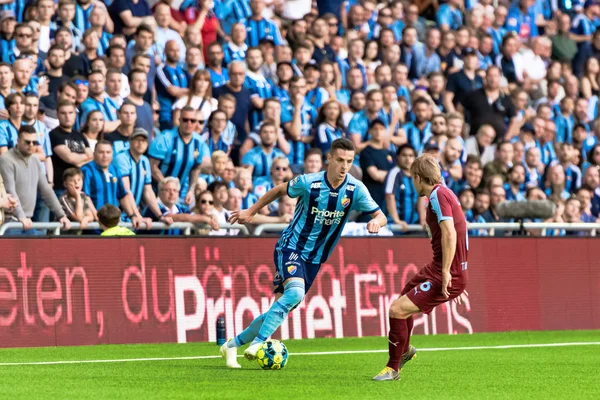 Jogo de futebol entre DIF e MFF no Tele2 Arena — Fotografia de Stock