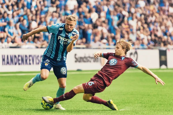 Juego de fútbol entre DIF y MFF en Tele2 Arena — Foto de Stock