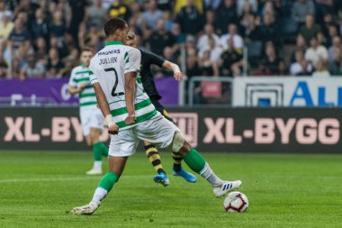 Football game between AIK and Celtic FC at Friends Arena in Solna clipart