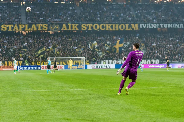 Mecz piłki nożnej między AIK i Celtic FC na Friends Arena w Solna — Zdjęcie stockowe