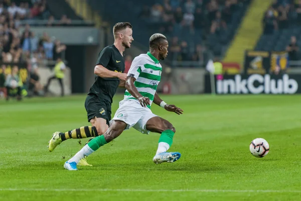 Jogo de futebol entre AIK e Celtic FC na Friends Arena em Solna — Fotografia de Stock