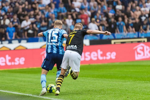 Football Derby mellan AIK och DIF på Friends Arena i Solna — Stockfoto