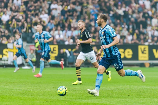 Football derby between AIK and DIF at Friends Arena in Solna — Stock Photo, Image