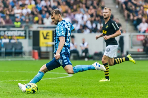 Derby de fútbol entre AIK y DIF en Friends Arena en Solna — Foto de Stock