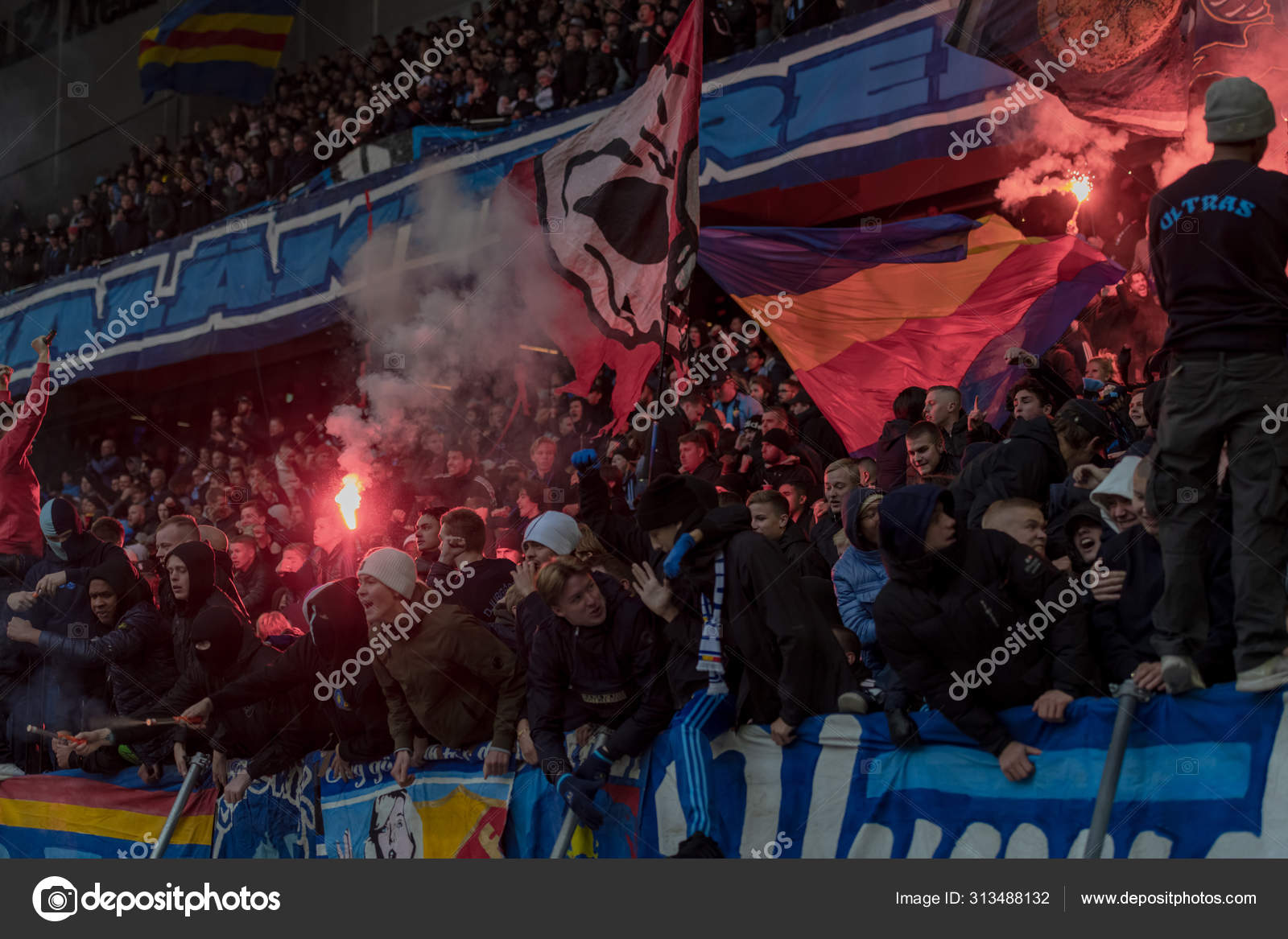 Club Brugge Fans During Europa League Editorial Stock Photo