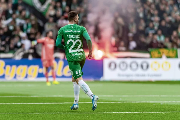 Curgarden ve Hammarby arasındaki futbol maçı — Stok fotoğraf