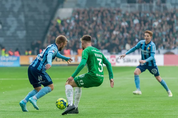 Voetbalwedstrijd tussen Djurgarden en Hammarby — Stockfoto