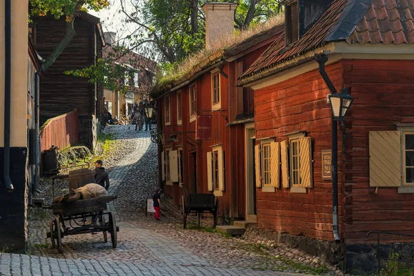 Skansen Stockholm Švédsko Nov 2020 Skansen Řemeslná Cesta Starými Řemesly — Stock fotografie