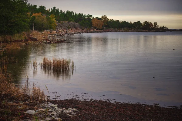 Bay Autumn Sweden Fall Grisslehamn — Stock Photo, Image