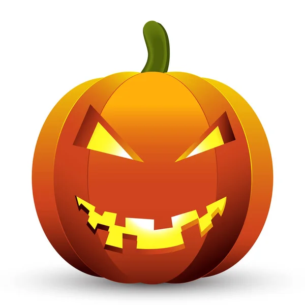 Pumpa Ikonen Halloween Vektorillustration Isolerade Bakgrund — Stock vektor