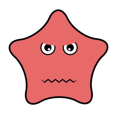 Kızgın serin kolay Monste çizgi film düz karakteri