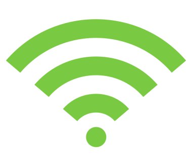 Wifi kablosuz internet sinyali düz simgesi   .