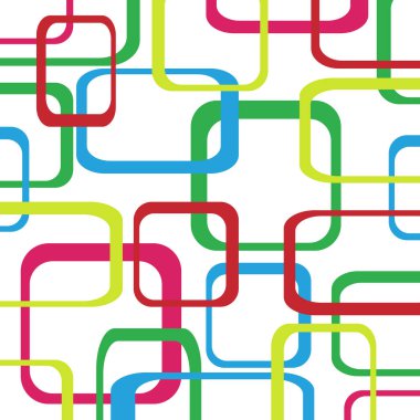 Retro Dikişsiz desen arka plan kareler - yuvarlak