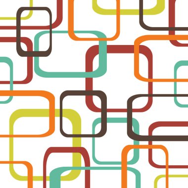 Retro desen arka plan kareler - yuvarlak.