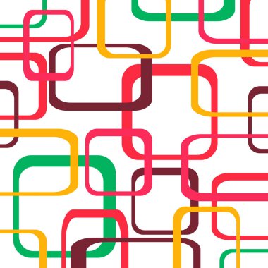 Retro desen arka plan kareler - yuvarlak.