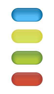 tasarımınız için parlak düğme simge kümesi.