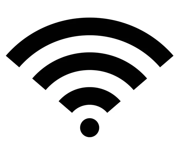 Wifi 無線インターネット信号フラット アイコン — ストックベクタ