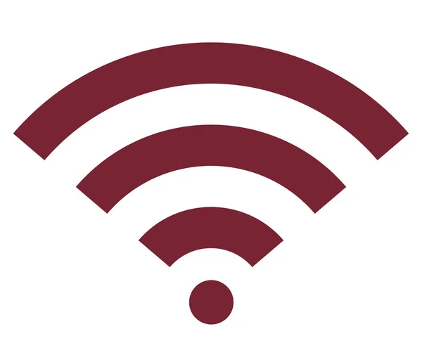 Wifi Drahtloses Internet Signal Flaches Symbol — Stockvektor