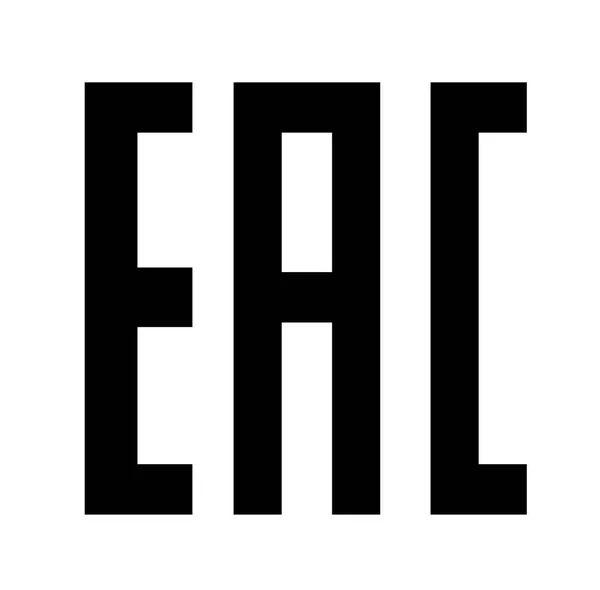 Značka Eac Euroasijské Shody Vektor Izolované Značka — Stockový vektor