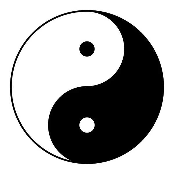 Yin Yang Symbol Für Harmonie Und Gleichgewicht — Stockvektor