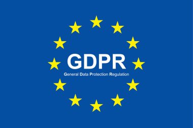 Gdpr genel veri koruma yönetmeliği. AB güvenlik düzenlemelerine ve veri şifreleme vektör kavramı arka plan . 