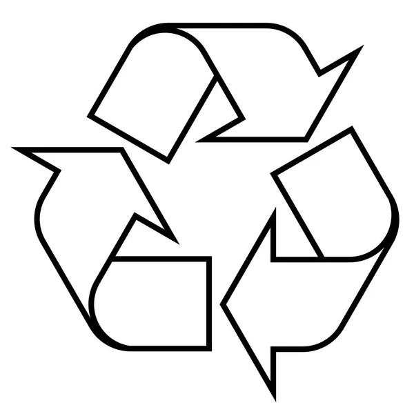 Recycle Vector Geïsoleerde Symbool Achtergrond Eco Bio Teken — Stockvector