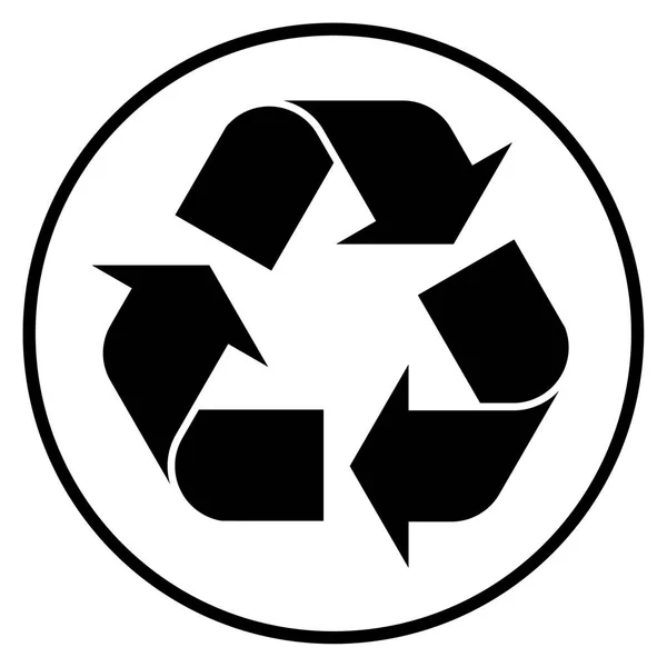 Recykling Wektor Białym Tle Symbol Tło Eko Bio Znak Koło — Wektor stockowy