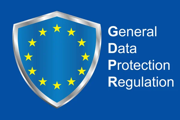Reglamento General Protección Datos Gdpr Normas Salvaguardia Cifrado Datos Vector — Vector de stock